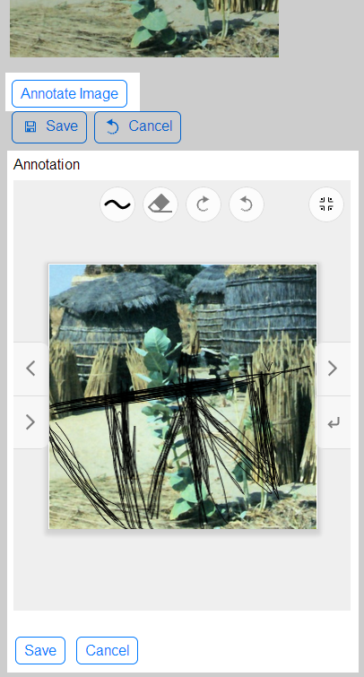 Clicking the 'Annotate Image' Button lets users draw on the image.